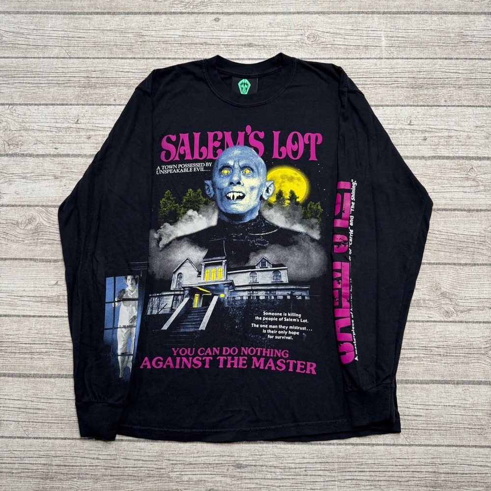 Salem's Lot Shirt Men's Medium Black Horror Movie Long Sleeve Graveyard Goods